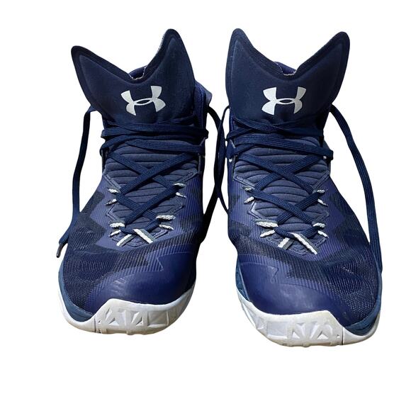 UNDER ARMOUR 9.5 Lightning 4 Mens Basketball Shoe Sneakers Navy Blue & White main image 6